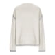 thumbnail image 3 of Suéter de cuello redondo para mujer, informal, liso, tejido, holgado, de manga larga, con cuello redondo, blusa, 3 of 4