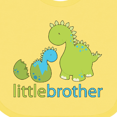 thumbnail image 4 of Inktastic Dinosaur Little Brother Green Boys Baby Bib, 4 of 4