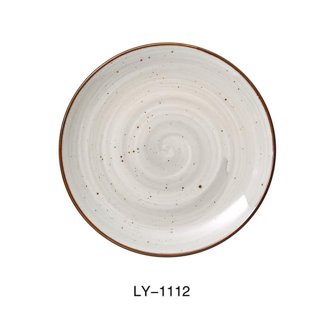 Yanco LY-1112 Lyon Assiette Coupe 12.25 x 1.25 Po, Glaçure Réactive - Lot de 12