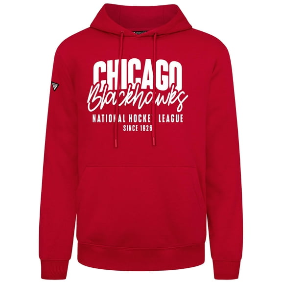 Men's Levelwear  Red Chicago Blackhawks Podium Response Pullover Hoodie