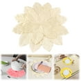 thumbnail image 1 of Artificial Flower Shape Decorative Placemat, Anti Scalding Stain-Resistant Easy Maintenance, Chic Table Placemat for Home Kitchens and Dining Room Cafe Counters (Beige), 1 of 9