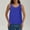 Blue, variant on Women's Workout Tank Tops Casual Sleeveless Round Neck Loose Tee Shirt Solid Color Flowy Hem Summer Going Out Vest