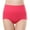 Rose Red, variant on huanledash Women Underpants Bouncy High Waist Solid Color Soft Tummy Control Anti-septic Intimate Slimming Lady Panties for Inner Wear