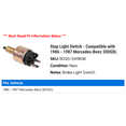 thumbnail image 2 of Stop Light Switch - Compatible with 1986 - 1987 Mercedes-Benz 300SDL, 2 of 2
