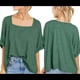 thumbnail image 3 of Camiseta Holgada Informal de Verano para Mujer, de Corta, Básica, para Entrenamiento y Gimnasio. Verde XXL, 3 of 8