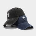 thumbnail image 6 of Adjustable Dad Hat CQXIDFH Unisex Washed Cotton Dad Hat, Adjustable Embroidered Baseball Cap, Classic Outdoor Trucker Headwear, Beret Hat (Navy, One Size), 6 of 7