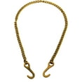thumbnail image 2 of ESPLANADE Brass Chain with Hooks for Hanging Bell Diya Deepak Bells - Length 2 Feet (24" Inches) - Golden (\u200eBrass/Chain/2-Feet) (\u200e\u200eBrass/Chain/Small), 2 of 7