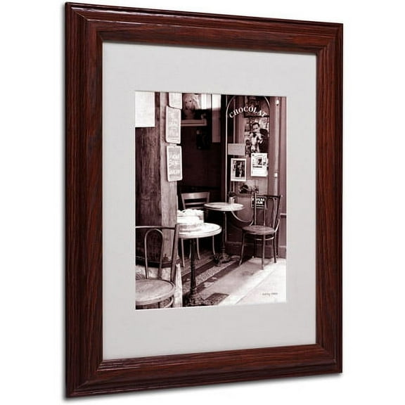 Trademark Fine Art 'Paris Cafe' Matted Framed Art by Kathy Yates