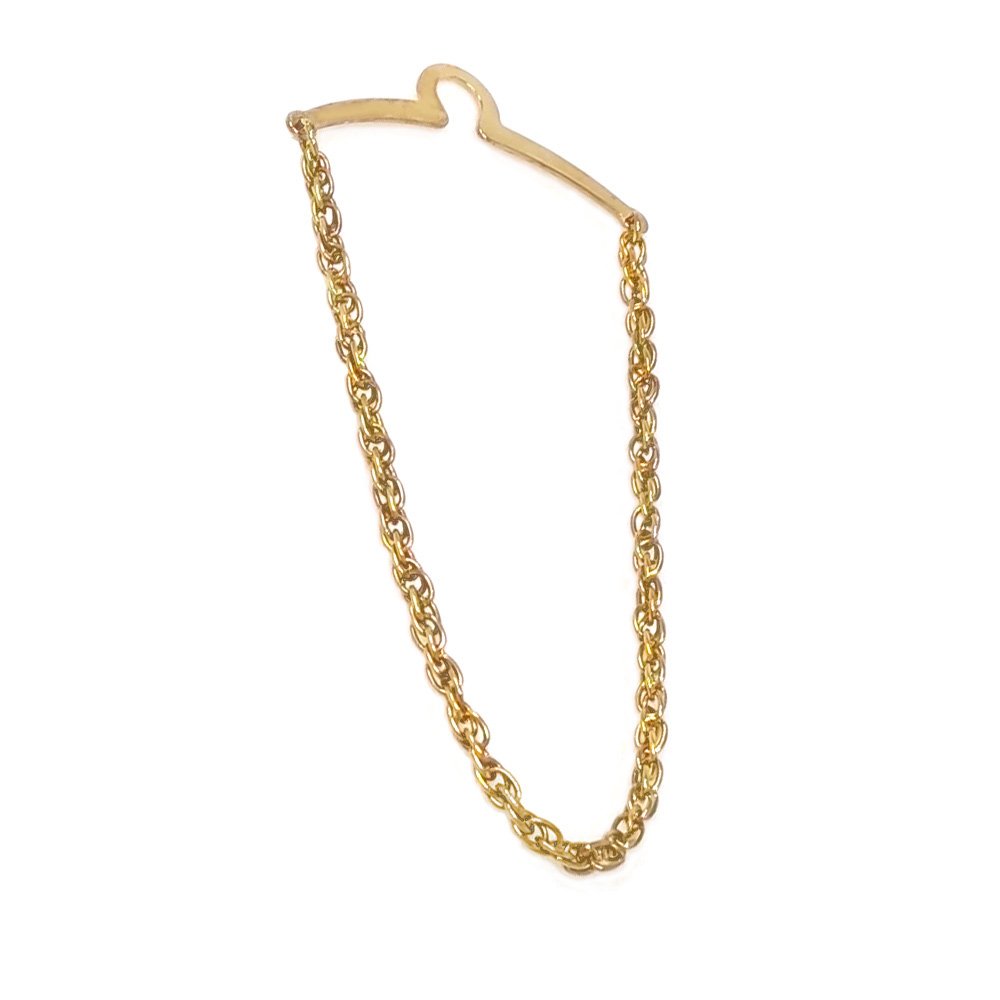Solid Double Link Rope Tie Chain Single Strand Gold