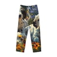 thumbnail image 2 of Vsdgher Sunflower Field Spotted Dog Print Mens Pajama Pants Sleep & Lounge Pants, PJ Bottoms With elastic waistb and Pockets, 2 of 5
