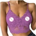 thumbnail image 3 of Penkiiy Women Lingerie Women's Lace Beauty Back Tube Top Wrap Chest Sexy Bottoming Vest Hollow Bra Hot Pink Bras, 3 of 5