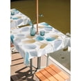 thumbnail image 2 of Outdoor Tablecloth with Umbrella Hole for Patio/Picnic/Party/Camping, Botanical Leaves Waterproof Table Cloth Square Cover Washable, Teal Gray Blue Summer Branches Modern (60"x 60"), 2 of 9