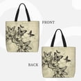 thumbnail image 3 of Disketp Vintage Floral Canvas Tote Bag,Women Shoulder Bag Crossbody Handbag with Zipper Closure, 3 of 8
