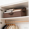 thumbnail image 6 of Hovmgk Trapezoid Storage Box, Foldable Non-Woven Fabric Bins for Shelves, Clothing, Blankets, Accessories, Office & Nursery Organization, White/Gray/Coffee, Versatile, 6 of 6