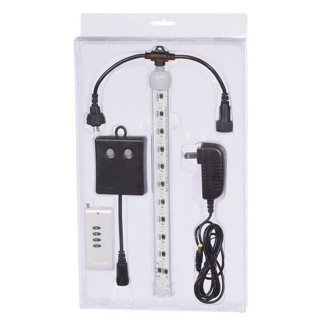 Vickerman X139105 Glaçon T8 LED Contrôleur Fil Noir 12 Pouces Espacement Lumière Définie avec des Lumières Rouges & 44; Vert & Bleu