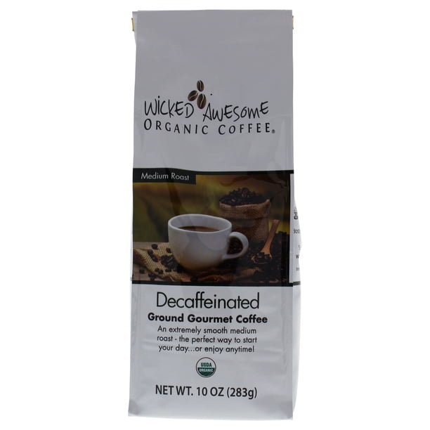 Wicked Awesome Organic Decaffeinated Ground Gourmet Coffee by Bostons ...