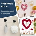 thumbnail image 5 of Wrongduck Suction Cup Hooks for Wreaths on Glass, Heavy-Duty 11 lb Wreath Hangers for Front Door, No-Drill Suction Hooks for Mirrors, Windows, Bathrooms and Towel Holding, 5 of 10