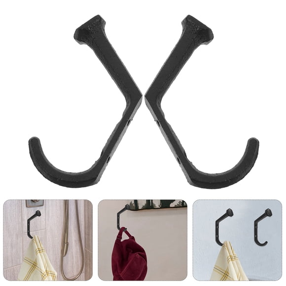 AURARMLET 4Pcs Decorative Wall Hooks Heavy Duty Iron Wall Hangers for Outdoor Use