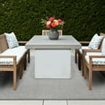 thumbnail image 3 of Delara Light Grey 8' x 10' Indoor Outdoor Area Rug, Non-Shedding, Hose Washable, Easy Clean, Recycled Polyester, Sustainable, Living Room & Patio, 3 of 8