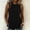 Black, variant on Sleeveless Ruffle Hem Peplum Tank Top for Women