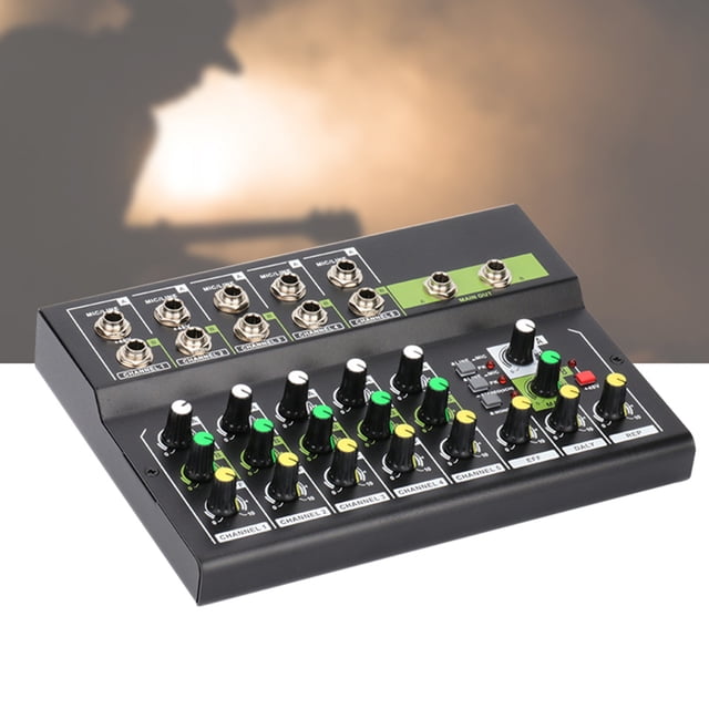 Mini mezclador de audio digital de 10 canales Mezclador de sonido de audio de bajo ruido para Karaoke en casa