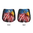 thumbnail image 6 of Uemuo Eagle Head With American Flag Pattern Women's Athletic Shorts High Waisted Running Shorts with Liner Pockets Gym Elastic Workout Shorts-Small, 6 of 9