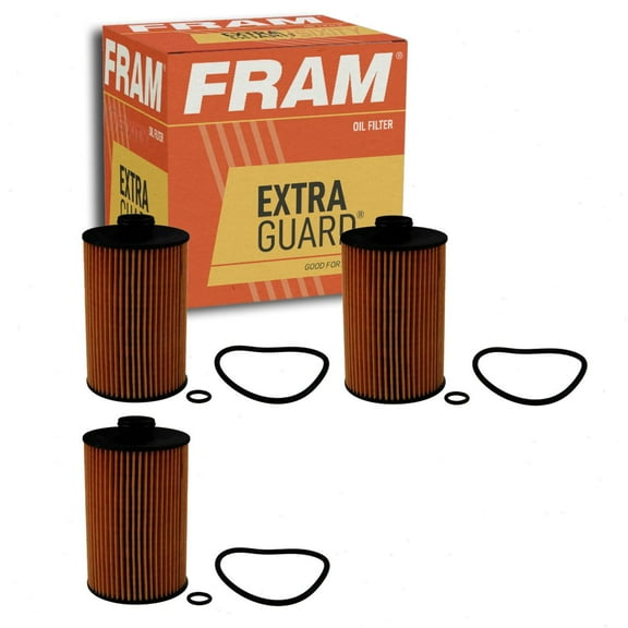 3 pc FRAM CH11791 Extra Guard Engine Oil Filters for 25177917 57462 LF489 PF2129 VO-133 Oil Change Lubricant Filters