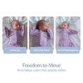 thumbnail image 2 of HALO SleepSack SwaddleStretch, Arms Up or Extended Arms, Newborn Baby Swaddle, 0 – 3 months, 0.5 TOG, Lavender, 2 of 6