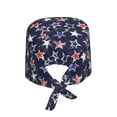 thumbnail image 2 of Xecao USA Stars Print Men Women Adjustable Working Cap with Button Unisex Hats Sweatband, 2 of 7