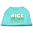 thumbnail image 1 of Nice Until Proven Naughty Screen Print Pet Shirt Aqua Xl (16), 1 of 1