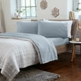 thumbnail image 2 of Great Bay Home Turkish Cotton Solid Flannel Sheet Set  (Twin XL, Soft Blue), 2 of 7