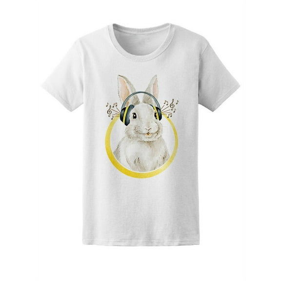Funny Smiling Bunny T-Shirt Women -Image by Shutterstock, Female x-Large