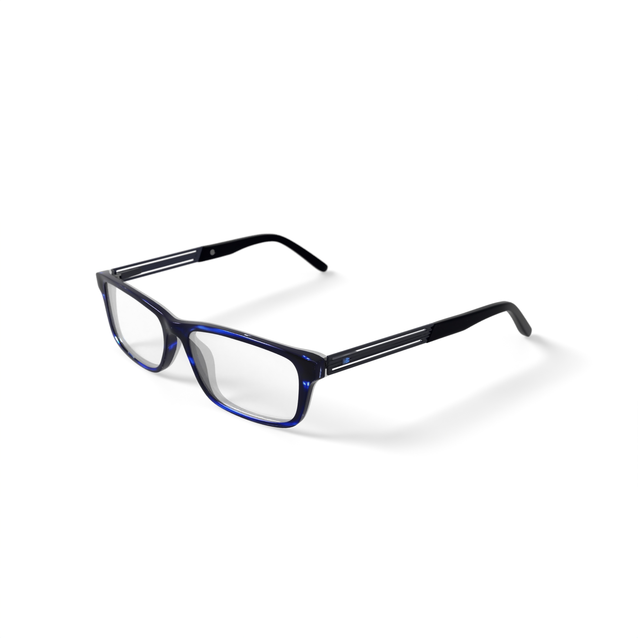 New Balance Men's NB445 Rectangular Prescription Eyeglasses with Case, Blue