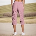 thumbnail image 6 of 2026 New Womens Lightweight Hiking Capri Pants, Quick Dry Workout Cargo Capris Water Resistant UPF 50+ Zipped Pockets, 6 of 9