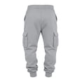 thumbnail image 4 of Hearthz Men's Cargo Sweatpants Casual Athletic Mens Joggers Pants Lightweight Breathable Cinch Bottom Sweatpants for Men with Pockets Light Gray XXXL, 4 of 4