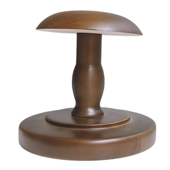 Wooden Hat Display Stand for Cowboy Hats - Creative Vintage Hat Rack for Bucket Hats | Rustic Hat Storage Holder with Round Base, Great for Home or Boutique Showcases