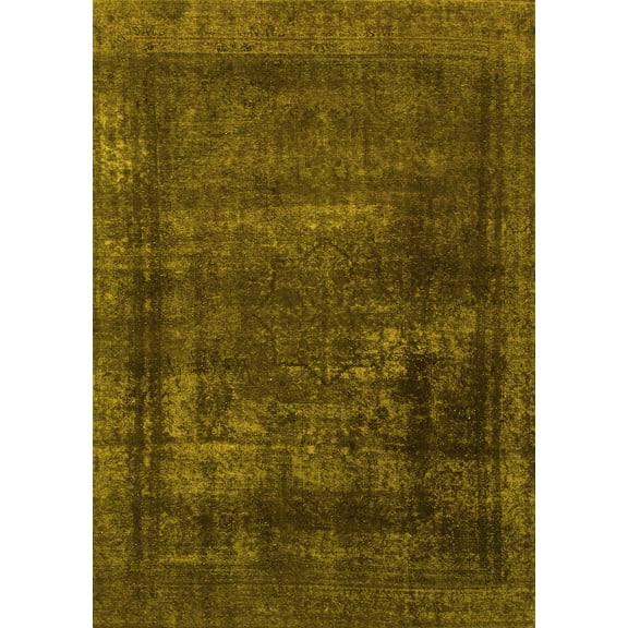 Ahgly Company Indoor Rectangle Persian Yellow Bohemian Area Rugs, 5' x 7'