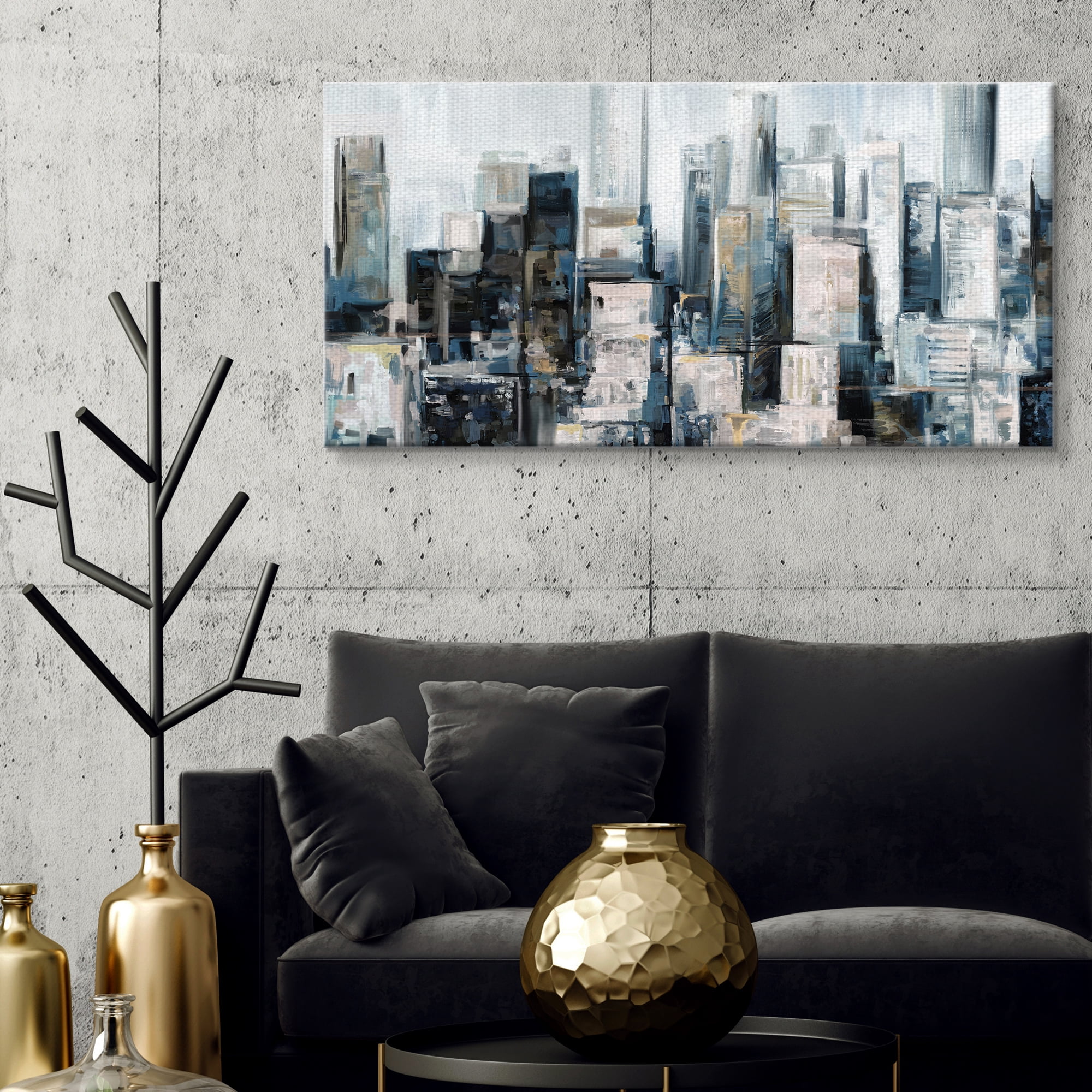 Masterpiece Art Gallery City Center Skyline by Studio Arts Canvas Art Print