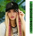 thumbnail image 3 of Tail Hair Extensions 18 Inch Stripe Printed Piece Synthetic Straight Clip In Hair Extensions For Daily Use Random Color - Green, 3 of 3