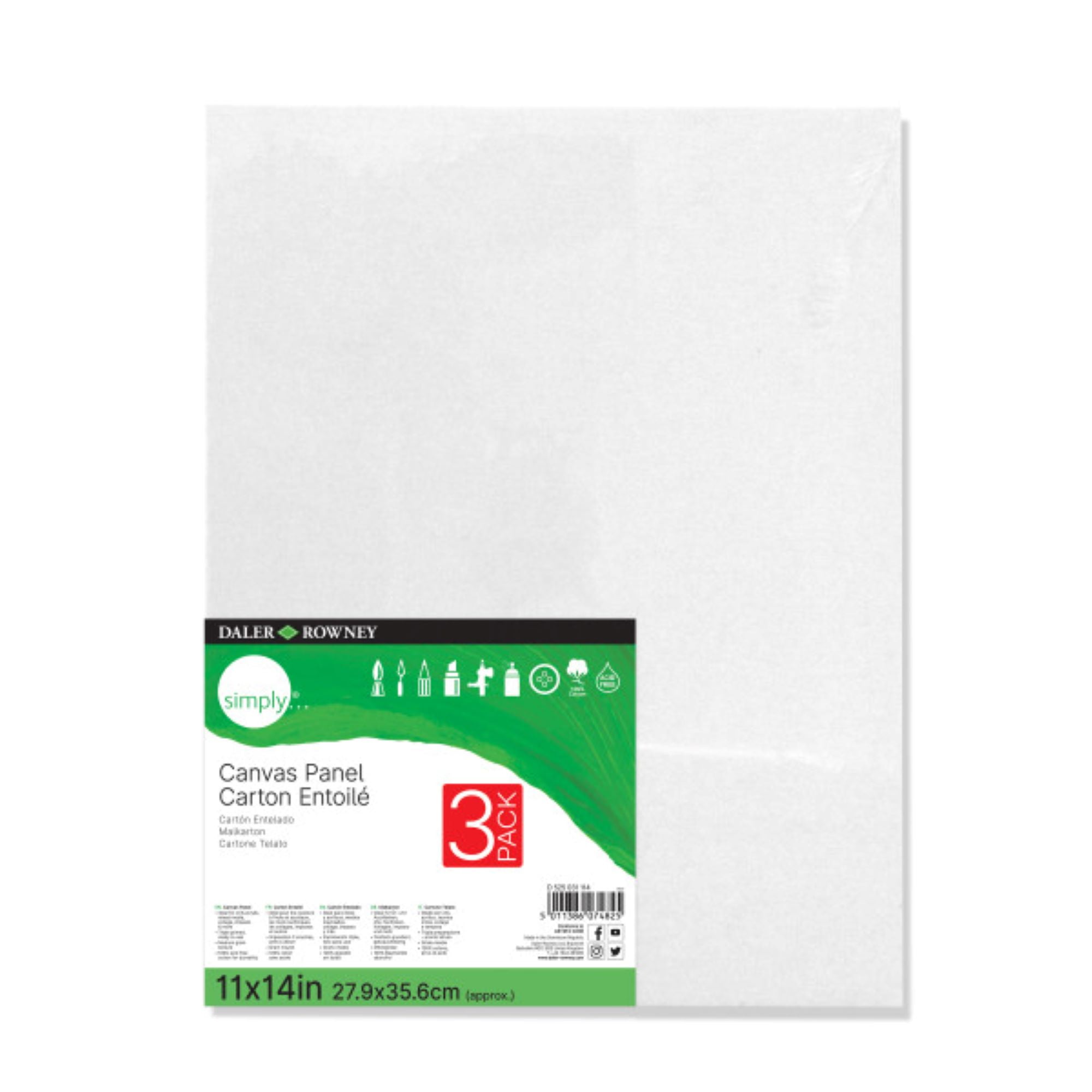 Milo 11 x 14 24 Pack of Canvas Panels Bulk Pack 24 Canvas Panel Boards for Painting 