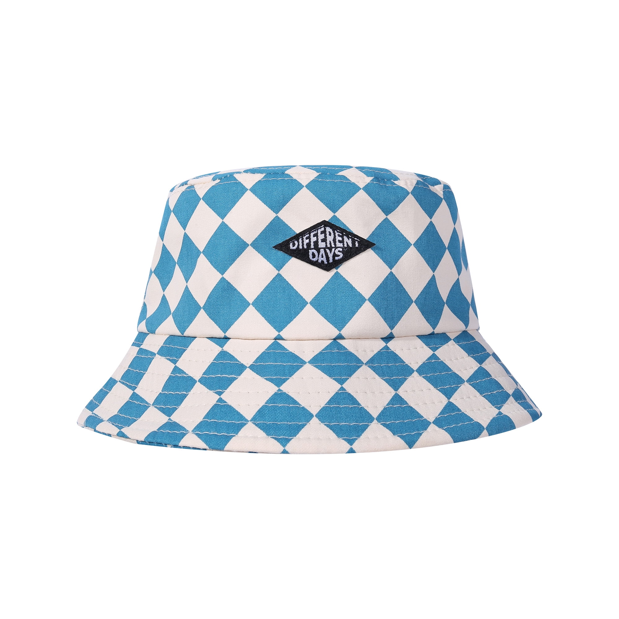 Kids Sun Hat Checkerboard Bucket Hat 
