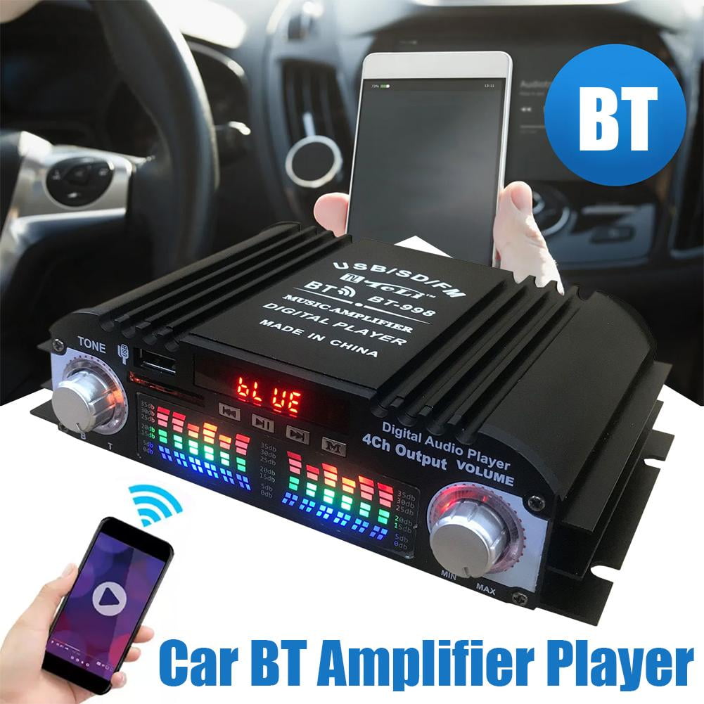 Peak Power Bluetooth HiFi Sound Amplifier 4 Channel Digital Audio Karaoke UK