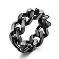 thumbnail image 2 of Silver/Black/Gold Chain Rings Stainless Steel Men's Punk Fashion Band Size 6-13, 2 of 7