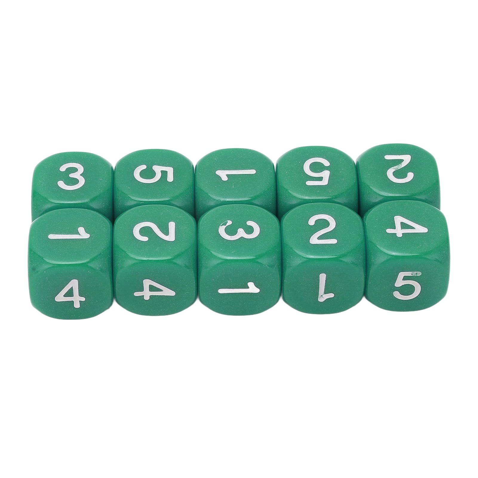 Number Dice, 6 Sides Plastic Dice 20PCS Fine Workmanship For Board