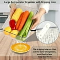 Fridge Organizers and Storage, Refrigerator Organizer with Lids, Clear