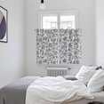 thumbnail image 4 of Light Blue Floral Kitchen Curtains 63 Inch Length, Rustic Vintage Flowers Botanical Spring Grommet Top Bedroom Living Room Curtains, Light Filtering Cafe Curtain Drapes 2 Panels Set 104''x63'', 4 of 9