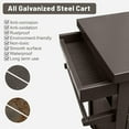 thumbnail image 5 of Grill Cart Outdoor with Storage Cabinet, Portable Rolling Patio Bar Cart with Wheels, BBQ Prep Table, Movable Stainless Steel Kitchen Island Dining Cart for Food/Drink/Cooking-Brown, 5 of 8