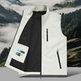thumbnail image 5 of UVEASISHA Hiking Vest for Men Big and Tall Lightweight Cargo Vest Mesh Lined Quick Dry Fishing Waistcoat Full Zip Sleeveless Travel Jackets with Pockets White 4XL, 5 of 5