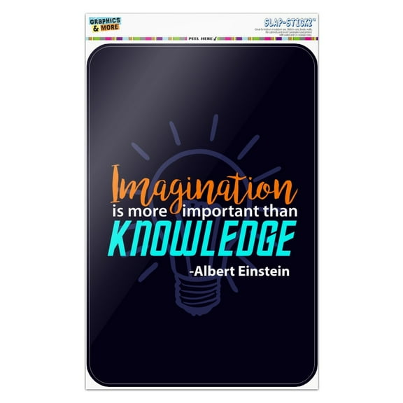 Imagination More Important than Knowledge Einstein Quote Home Business Office Sign