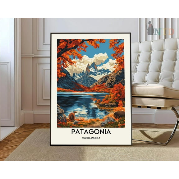 Patagonia Poster, Patagoniapatagonia Print, Patagonia Photo, Patagonia Poster Print, Patagonia Travel Poster, Torres Del Paine Wall Art, Modern Wall Decor, 16x24 UNFRAMED